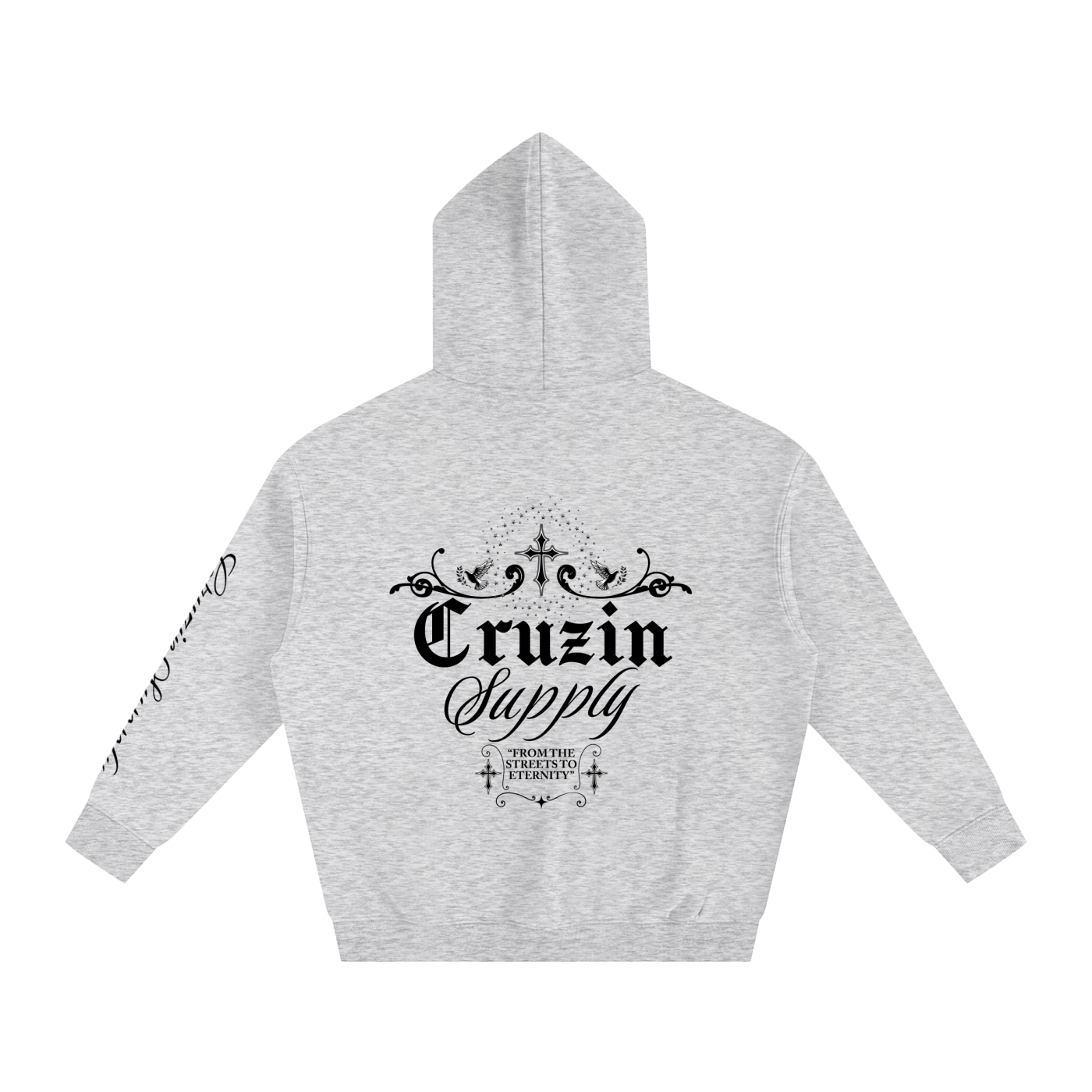 Grey Cross Hoodie