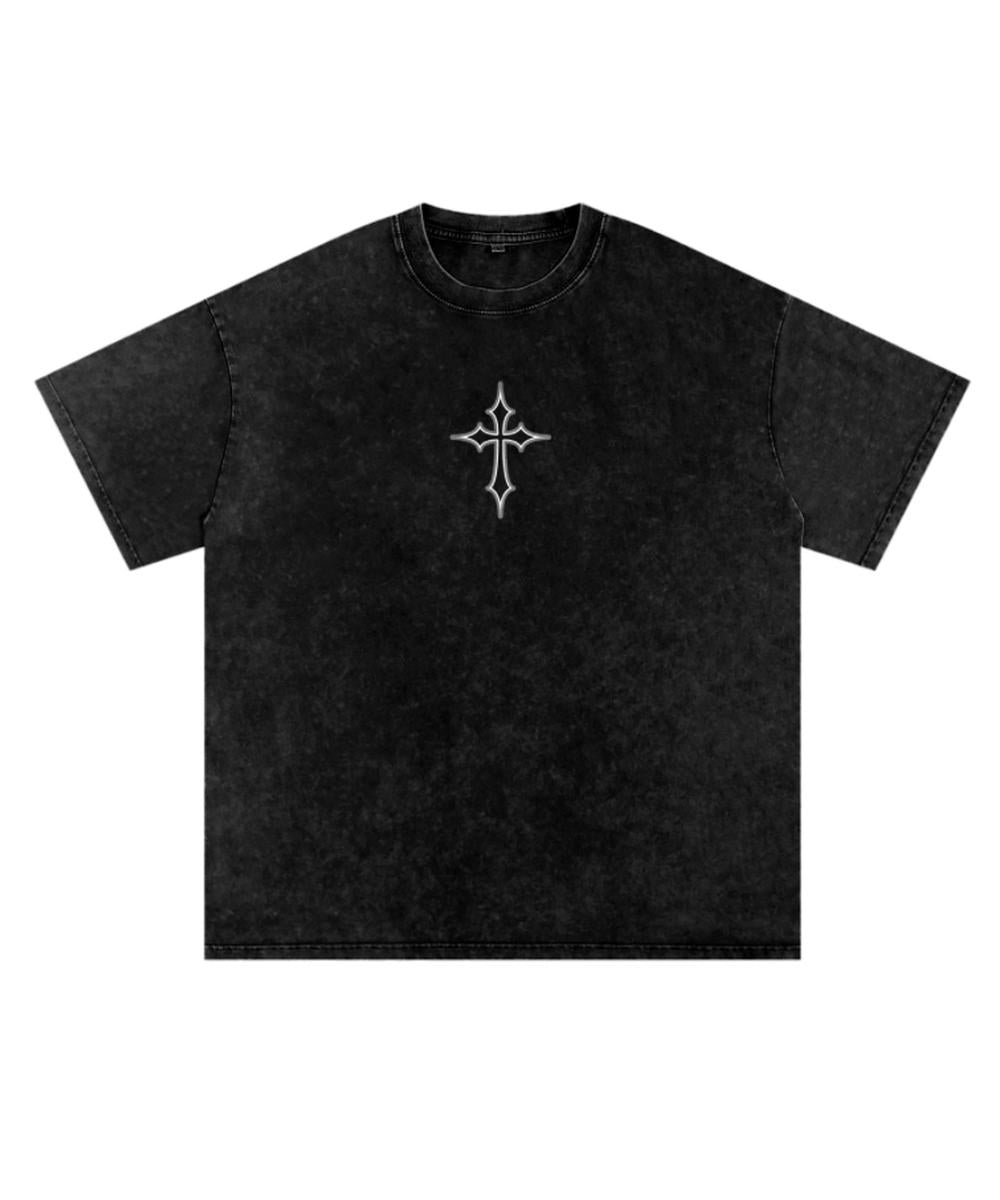 Acid Wash Cross Tee
