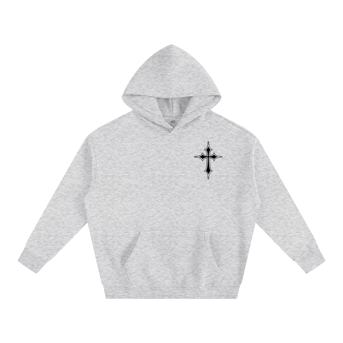 Grey Cross Hoodie