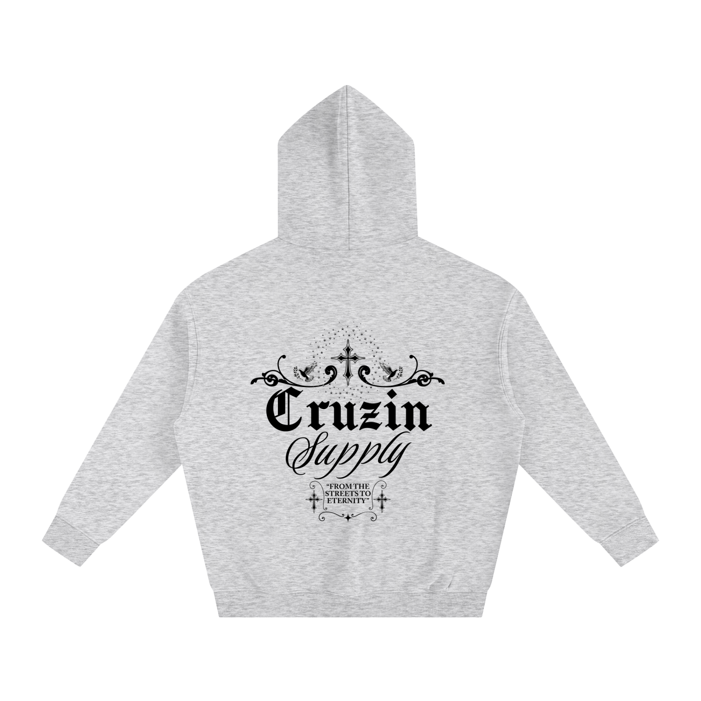 Grey Cross Hoodie